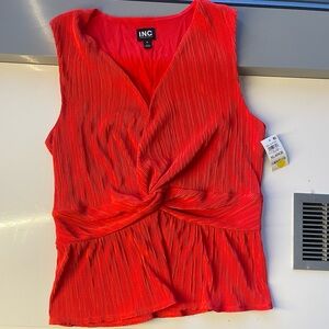 NWT Nordstrom INC Sz XL Bright Red Blouse, Tank Top